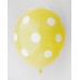 Lemon Yellow - White Polkadots Printed Balloons